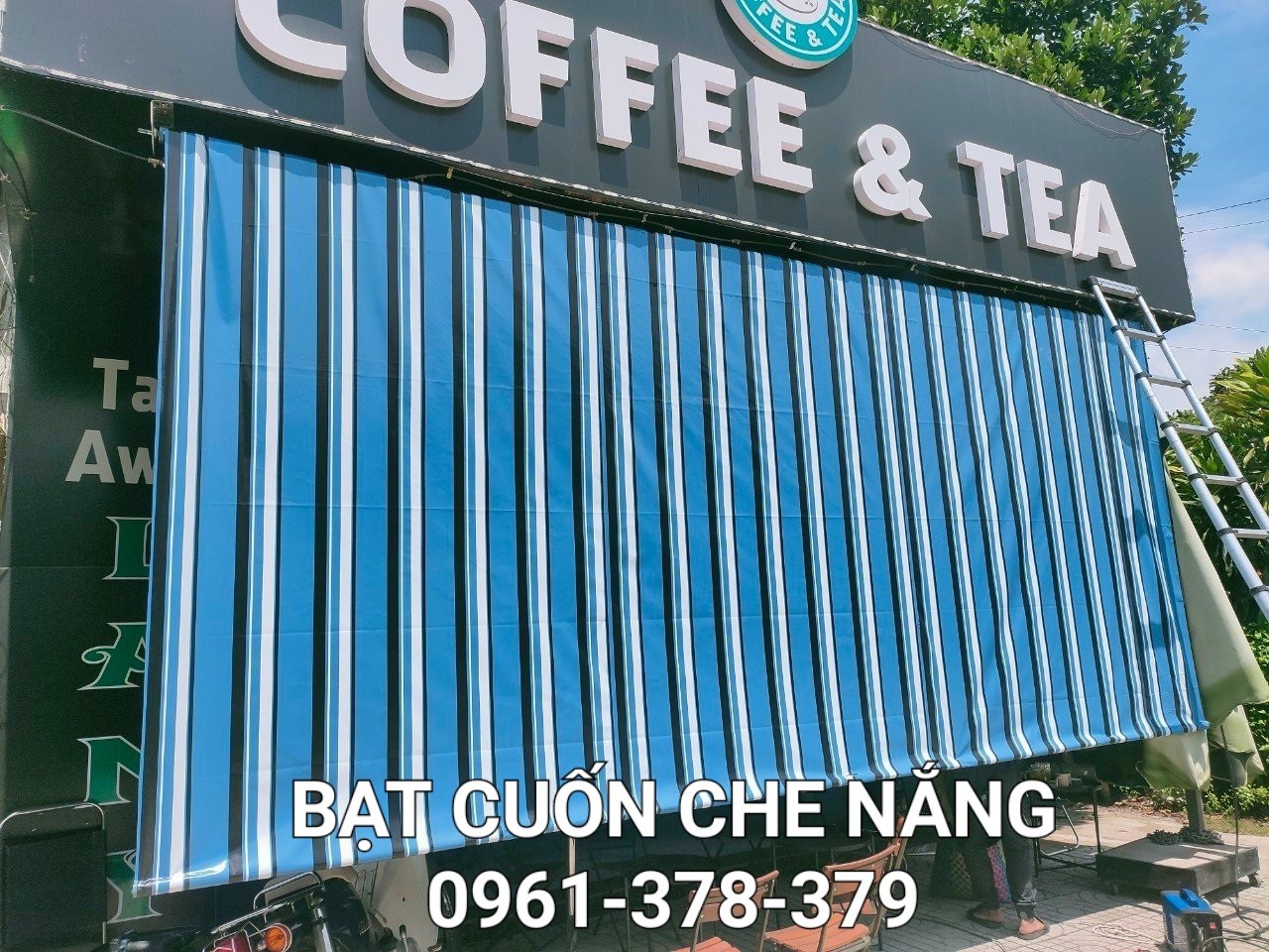 giá bạt cuốn che nắng